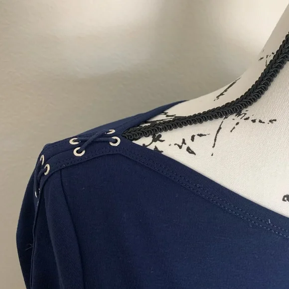 NWT Ralph Lauren Navy Boat Neck Shirt - Picture 4 of 8